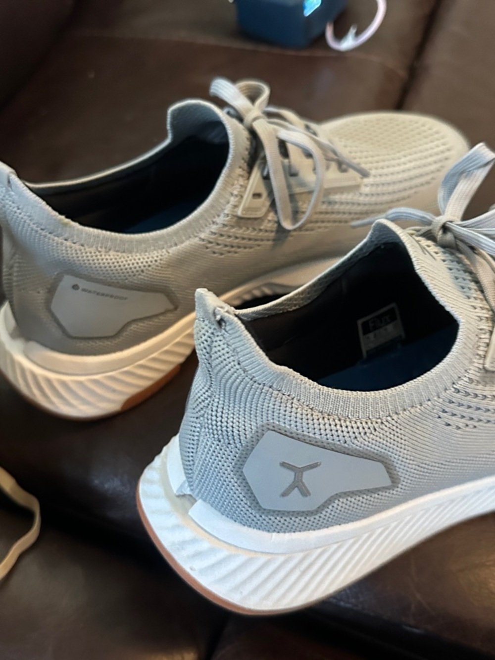 Light Gray Women's Knit Sneaker - Breathable Lace-Up Comfort - Picture 9 of 9